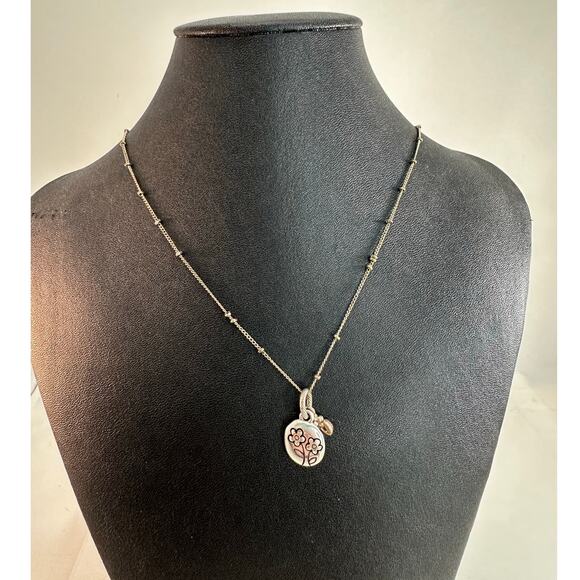 Brighton Friends Forever Dainty Silver Toned Necklace Some Tarnishing - Picture 1 of 7